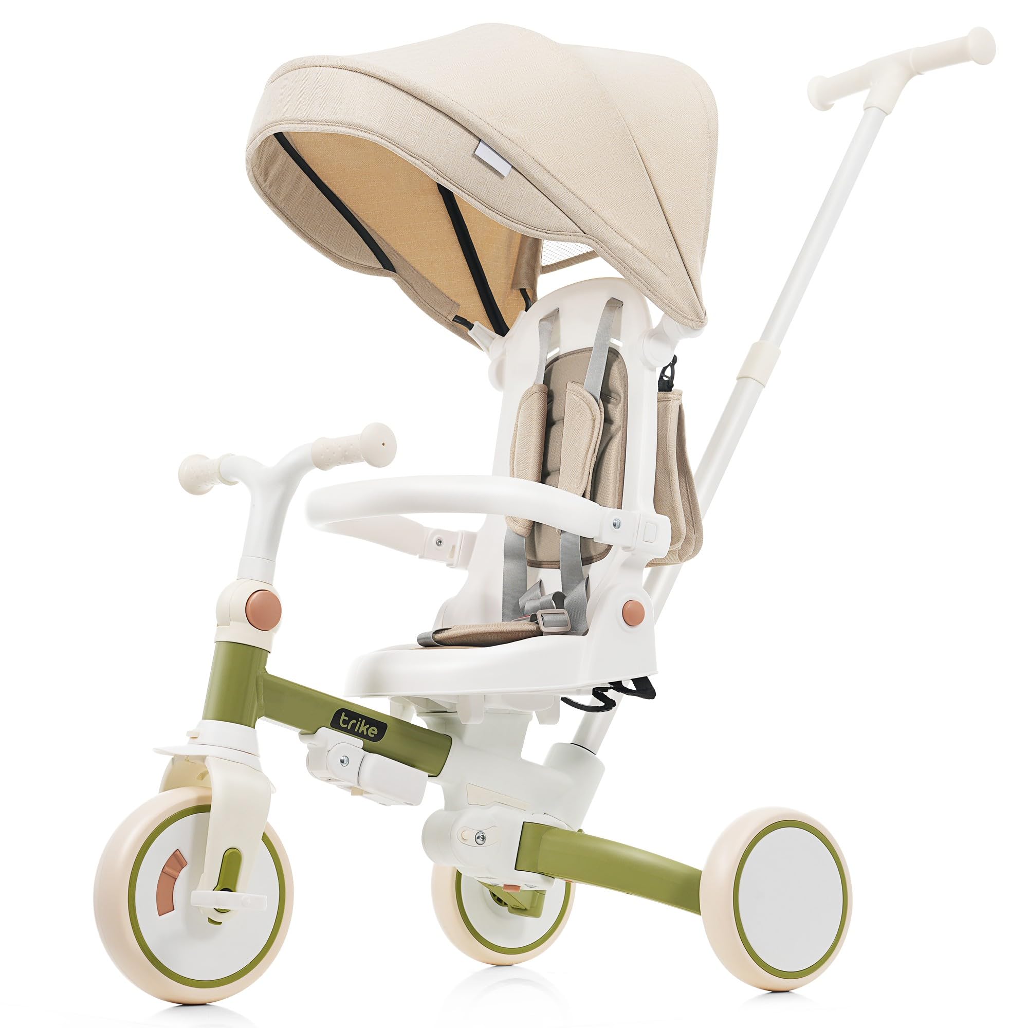 Amazon.co.jp: 7in1 折りたたみ 子供用三輪車 手押し棒付き かじとり